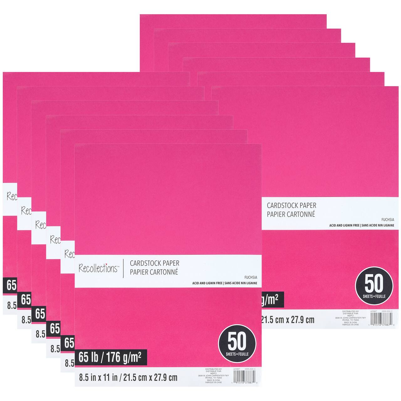 12 Packs: 50 ct. (600 total) 8.5" x 11" Cardstock Paper by Recollections™